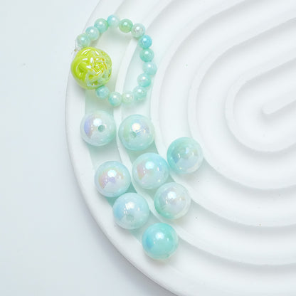 Pearl Round Acrylic Beads 6-10mm Dual Color Gradient Imitation Pearl 15