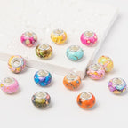 Resin Spacer Beads 14mm Ink Painting Large Hole 50pcs 3