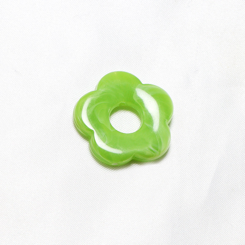 Acrylic Flower Spacer Beads 26mm Hollow Five Petal Large Hole 100pcs 5