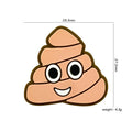 Silicone Focal Beads Poop Brown Cheerful Faces 20pcs 2