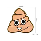 Silicone Focal Beads Poop Brown Cheerful Faces 20pcs 2