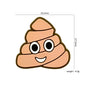 Silicone Focal Beads Poop Brown Cheerful Faces 20pcs 2