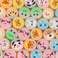 Frosted Animal Pattern Clay Beads 10mm Matte Pastel Mixed 100pcs 6