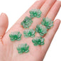 Lotus Transparent Glass Beads 16x21mm Pastel Colors 5pcs 10