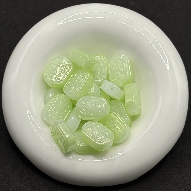 Imitation Jade Czech Glass Beads 13x18mm Pastel Colors 100pcs 3