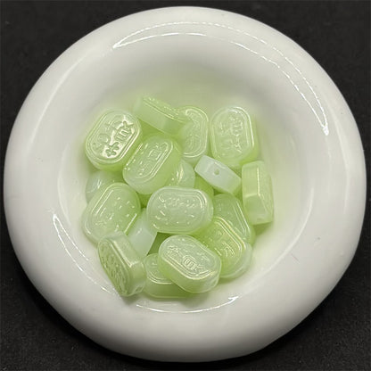 Imitation Jade Czech Glass Beads 13x18mm Pastel Colors 100pcs 3