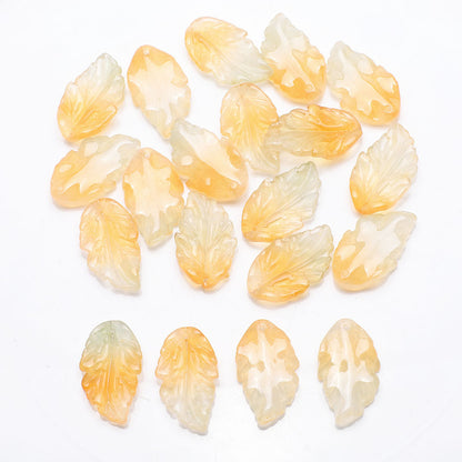 Czech Glass Beads Feather Leaf 17x28mm Gradual Color Change 20pcs 27