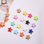 Colorful Recessed Star Acrylic Beads 17mm Mixed Colors 20pcs 5
