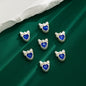 Heart Bow Metal Beads 13mm Rhinestone Accent 10pcs 4