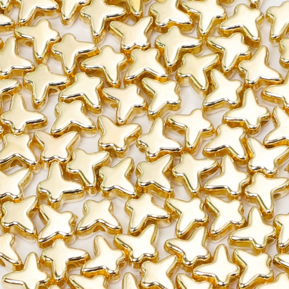 Smooth Butterfly Acrylic Beads 6mm CCB Metallic Gold Rose Silver 200pcs 7