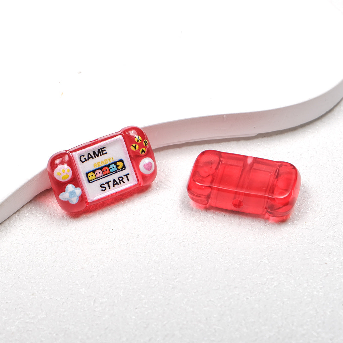 Clear Square Acrylic Beads 25mm Game Console Printed 10pcs 5