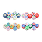 Flat Clay Beads 9mm Mother'S Day Series Pattern Polymer 100pcs 5