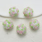 Embellished Flower Cluster Clay Beads 20mm Gradient Rose 10pcs 30