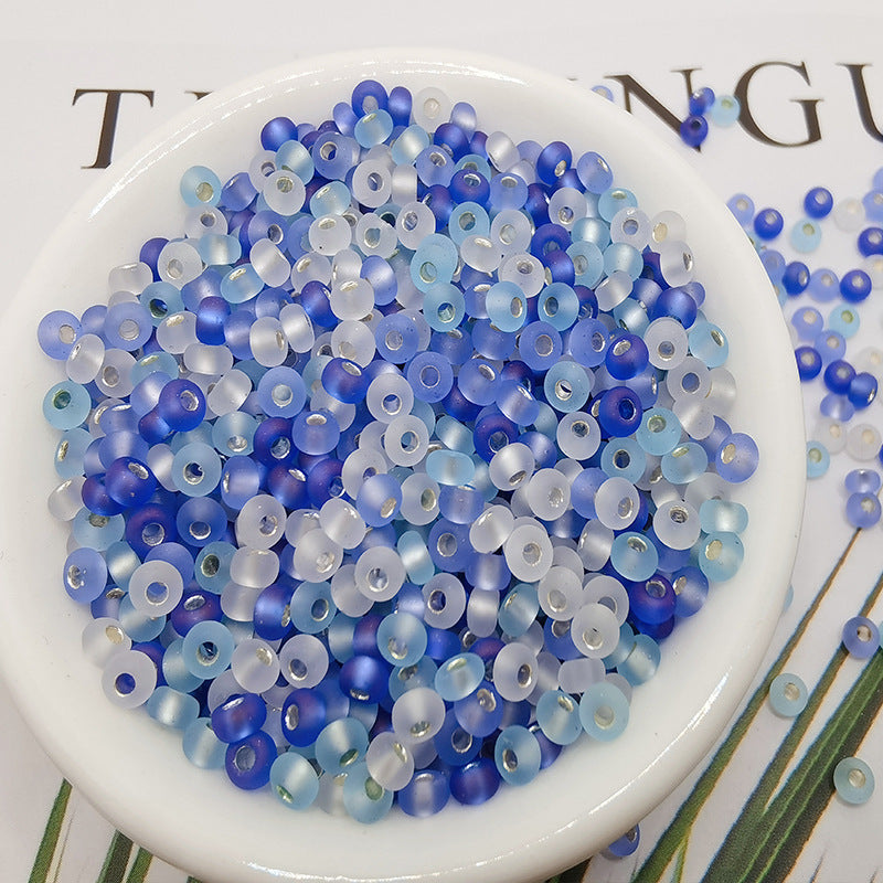 Frosted Seed Glass Beads 3mm Pastel Transparent Colors 300pcs 3