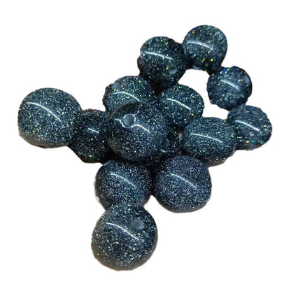 Gradient Glitter Resin Beads 8-16mm Sparkling Mixed Colors 50pcs 5