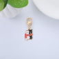 Metal Cat Keychain Enamel Colorful Gold Clasp Charm 10