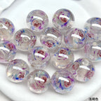 Luminous Rose Resin Beads 16mm Round Multicolor 10pcs 2