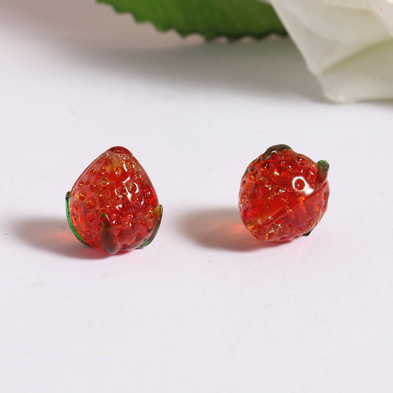 Lampwork Glass Beads Fruit Collection Glow in the Dark Detailed 20pcs 21
