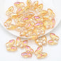Plating Butterfly Glass Beads 17x10mm Iridescent Detailed Wings 10pcs 17