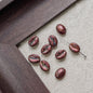 Vintage Czech Coffee Bean Lampwork Glass Beads 8x11mm 10pcs 26