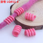 Spring Shaped Acrylic Beads 18mm Macaron Color Plastic Dreadlock 100pcs 7