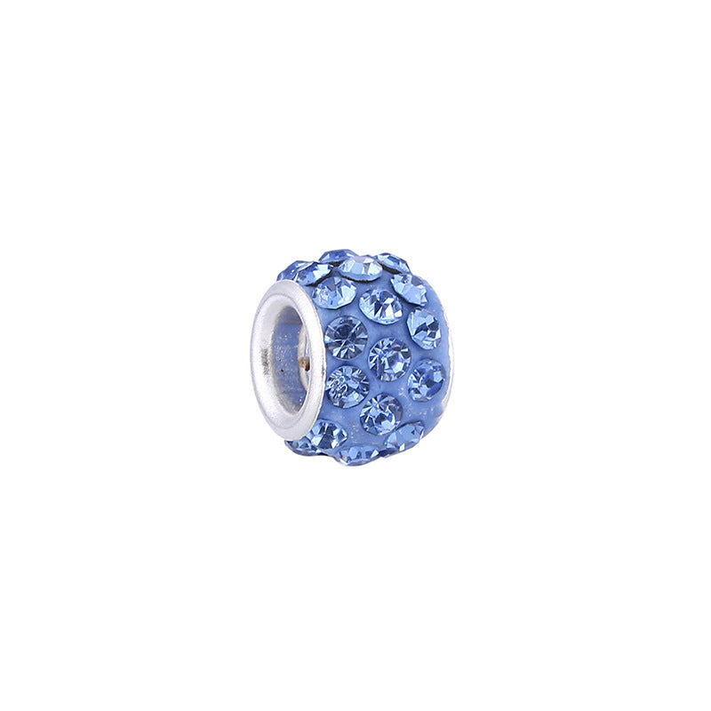 Rhinestone Spacer Clay Beads 7x11mm Chunky Large Hole 100pcs 7