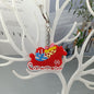 Cartoon Christmas Silicone Keychain Santa Claus Holiday Characters 8