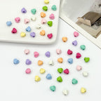 Heart Metal Beads 5mm Baking Painted Glossy Alloy 30pcs 3