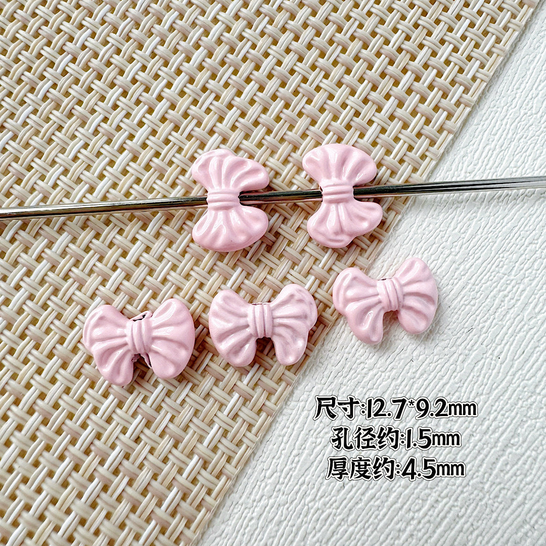 Round Bow Metal Beads 16mm 12mm Baking Painted 20pcs 14