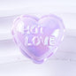 UV Plating Balloon Shaped Heart Star Acrylic Beads 25mm Glossy Pastel 50pcs 12