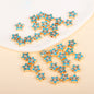 Irregular Shaped Metal Beads Double-Sided Enamel Evil Eye 20pcs 41