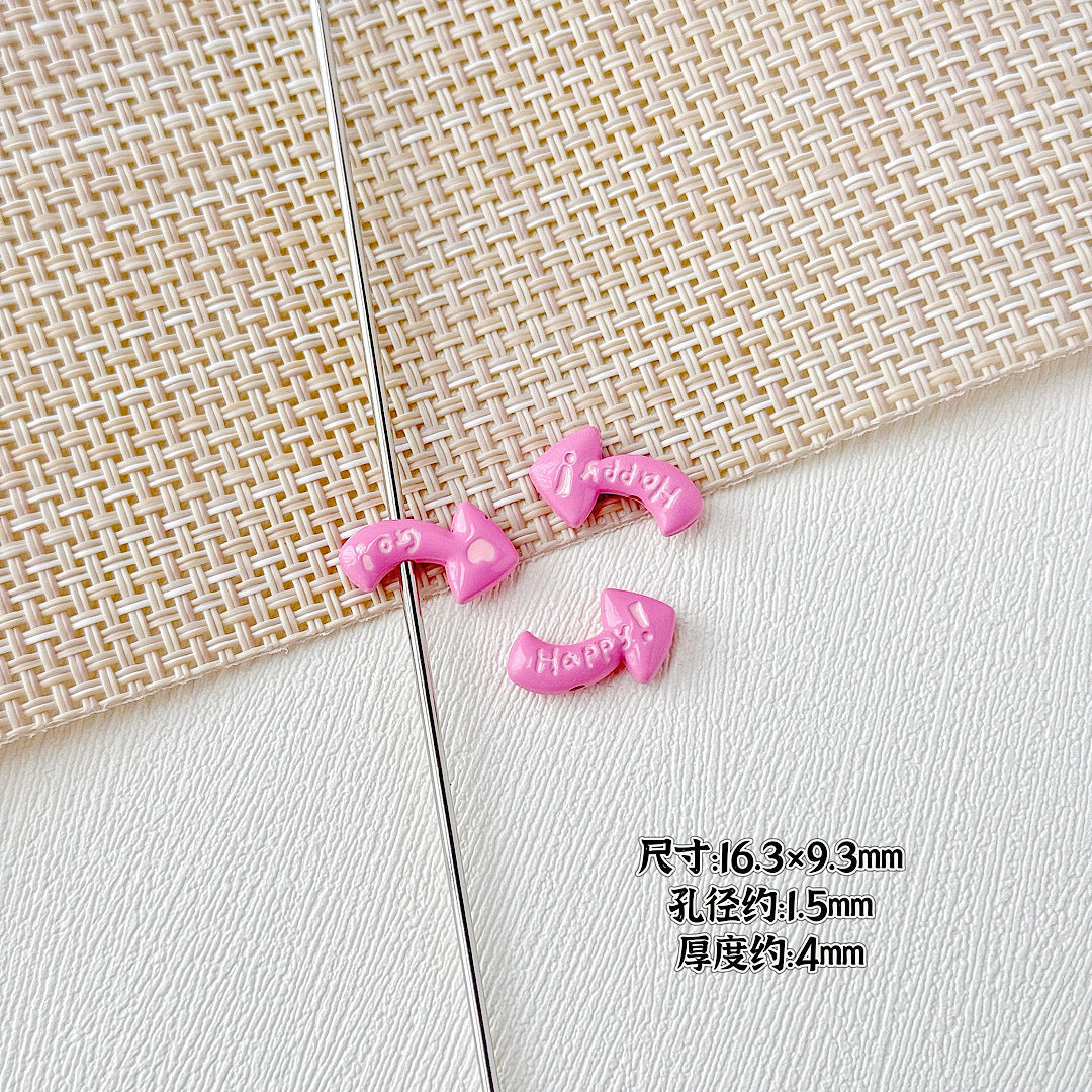 Arrow Metal Beads 29mm and 16mm Multi-Hole Enamel Painted 10pcs 20