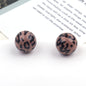 UV Plating Round Acrylic Beads 16mm Candy Colored Leopard Print 20pcs 9