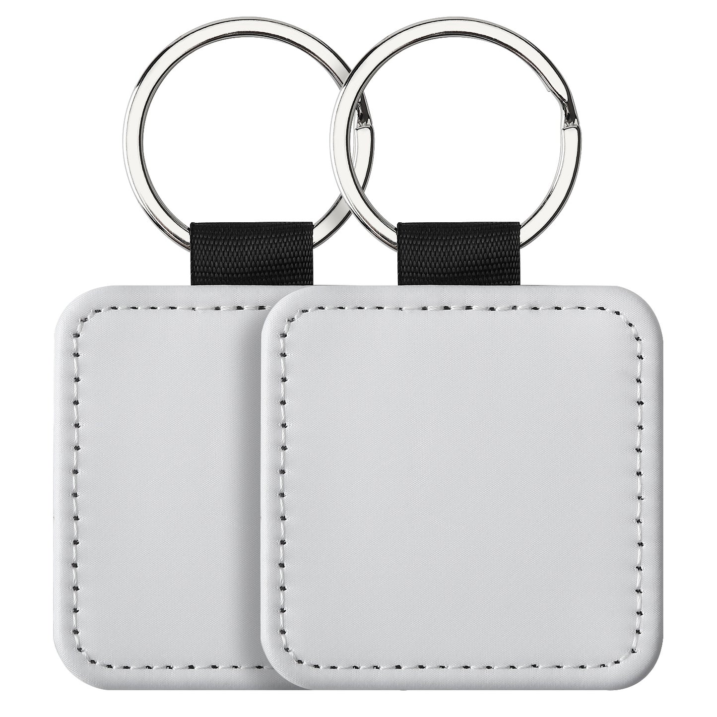 Sublimation Blank Keychain White Metal Ring Multiple Shapes 19