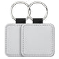 Sublimation Blank Keychain White Metal Ring Multiple Shapes 19