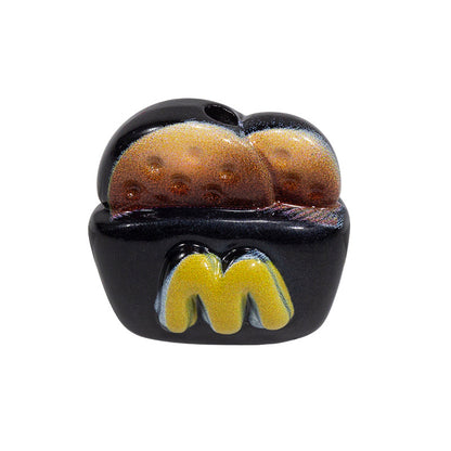 Painted Mcdon Fries Acrylic Beads 22mm Colorful 10pcs 11