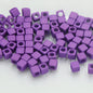 Square Acrylic Beads 7mm Large Hole Chunky Mixed Colors 100pcs 9