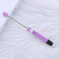 Beadable Pen Plastic Colorful Heart Top Black Ink 150mm 11