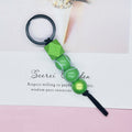Wooden Sports Ball Beaded Keychain Colorful Handmade Design 6
