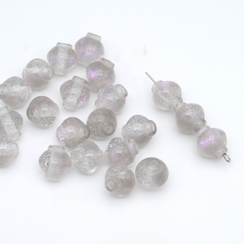 Glitter Powder Lantern Resin Beads 10mm Shimmering Colors 20pcs 3