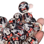 Clear Acrylic Round Beads 16mm Cartoon Figures 20pcs 6