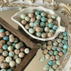 Crackle Round Glass Beads 10mm Imitation Jade Pastel Colors 40pcs 10
