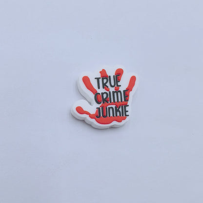 Silicone Focal Beads Halloween Skeleton Hand Cheeky Phrase 20pcs 9