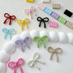 Baking Painted Cookies and Twisted Bow Metal Beads 15mm 21mm 20pcs 2