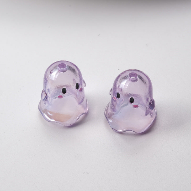 Transparent Ghost Acrylic Beads 17mm Pastel Colors 50pcs 11