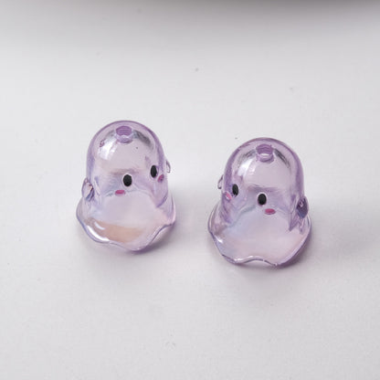 Transparent Ghost Acrylic Beads 17mm Pastel Colors 50pcs 11