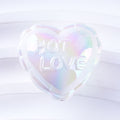 UV Plating Balloon Shaped Heart Star Acrylic Beads 25mm Glossy Pastel 50pcs 6