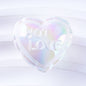 UV Plating Balloon Shaped Heart Star Acrylic Beads 25mm Glossy Pastel 50pcs 6
