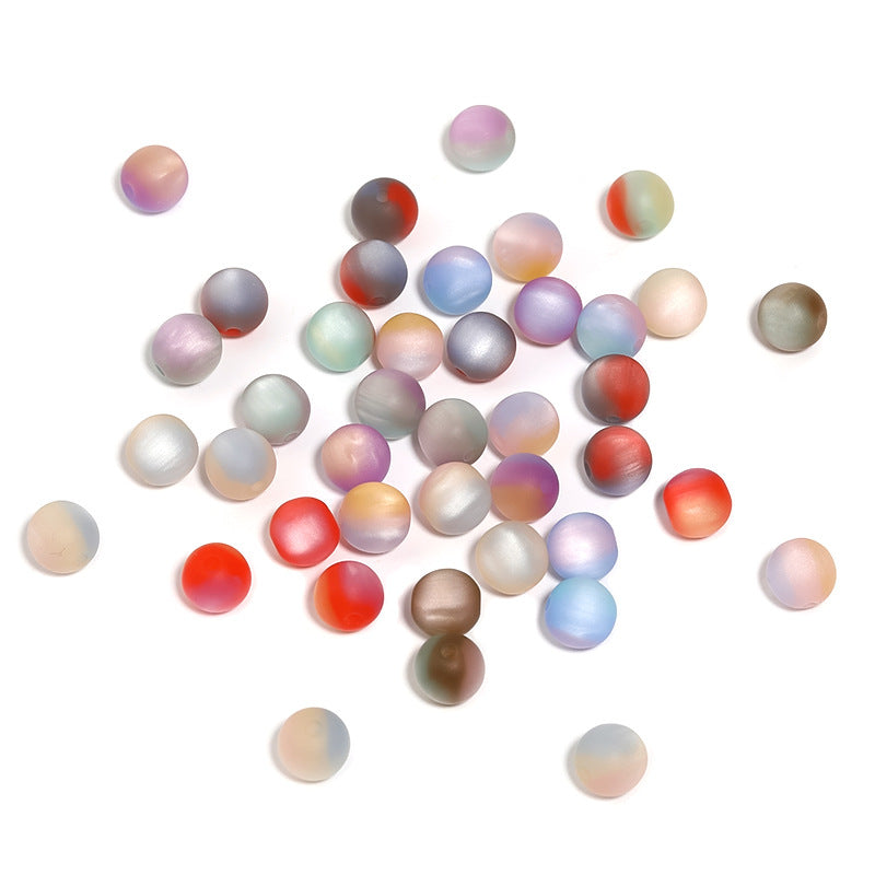 Imitation Velvet Resin Beads 8mm 10mm Irregular Pastel Jewel Colors 100pcs 5