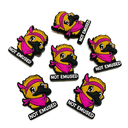 Silicone Focal Beads Clown Duck Pink Bandana Not Emused Text 20pcs 3